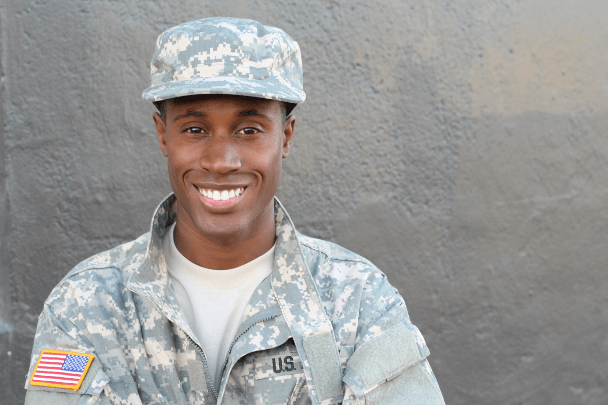 young man in military attire